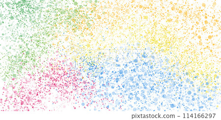 Colored paint blots. Background. Illustration, horizontal wallpaper. Hand drawing. 114166297