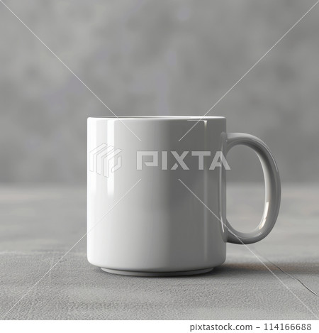 White coffee mug on dark background. Mockup concept 114166688