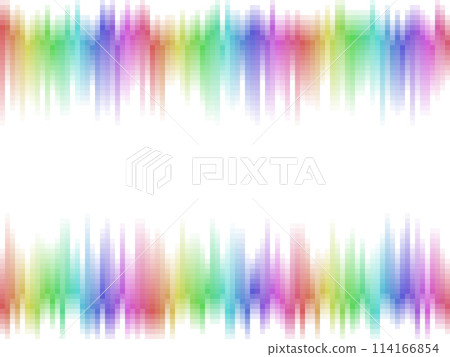 Pastel rainbow stripes gradient with squares mosaic pattern, white background, vector graphic wallpaper or leaflet 114166854