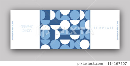 The layout of the geometric design of a creative cover, booklet or brochure The layout of the geometric design of a creative cover, booklet or brochure 114167507