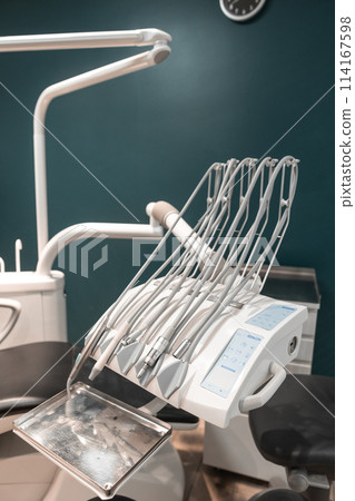 Stunning with its immaculate cleanliness and vibrant atmosphere, the dental office is ready to welcome its patients to provide the best dental care. 114167598