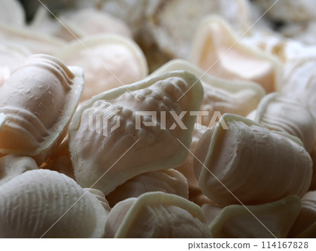 Traditional portuguese sweet called Ovos moles de Aveiro. 114167828