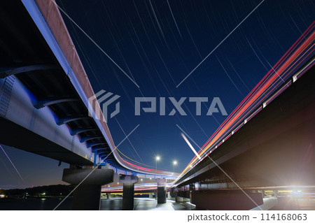 Night view Starry sky Highway Night view Starry sky Highway 114168063