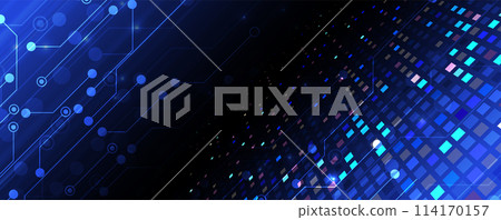 Technology abstract futuristic science background for internet business. Big data concept. Vector art. 114170157