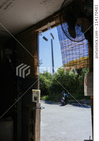 Scenery with crayon Scenery with crayon 114170481