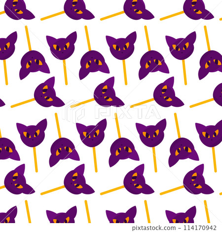 cake pop vector sweet halloween cat scary cake pop vector sweet halloween cat scary 114170942