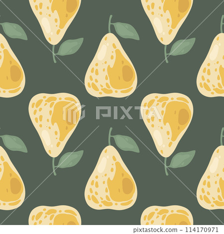 Hand drawn sweet pear seamless pattern Hand drawn sweet pear seamless pattern 114170971