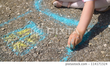 child hand drawing chalk asphalt, child kid childhood dream, little artist playground park girl daughter, outdoor drawing session, pavement chalk game, colorful pavement design, cheerful outdoor art child hand drawing chalk asphalt, child kid childhood dream, little artist playground park girl daughter, outdoor drawing session, pavement chalk game, colorful pavement design, cheerful outdoor art 114171324