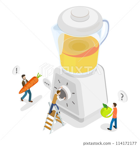 3D Isometric Flat Conceptual Illustration of Blender, Food Processor or Juicer 3D Isometric Flat Conceptual Illustration of Blender, Food Processor or Juicer 114172177