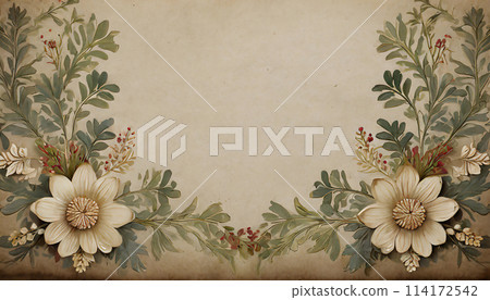 Sepia frame with flowers AI image Sepia frame with flowers AI image 114172542