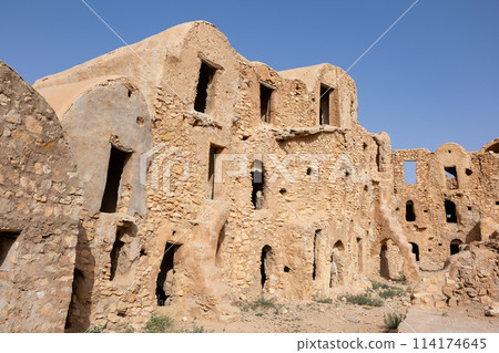 Fortified Berber architecture Ksar Mgabla in Tunisia 114174645