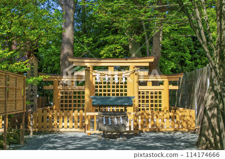 Yokohama City, Iseyama Imperial Shrine, Omiwa Shrine with Three Torii Gates 114174666