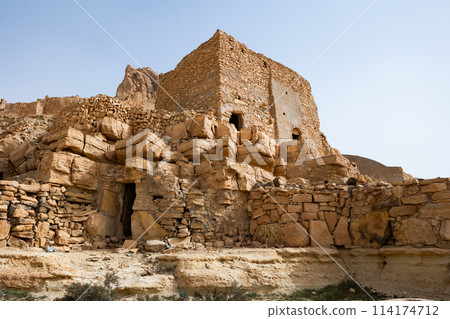 Guermassa, ruined Berber village in Tataouine 114174712