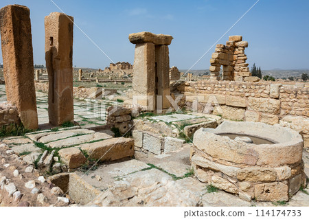 Ruins of ancient Sufetula town, modern Sbeitla, Tunisia 114174733