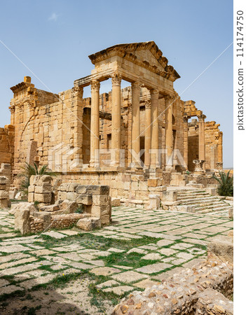 Sbeitla forum and ruins of Capitoline temples in Tunisia Sbeitla forum and ruins of Capitoline temples in Tunisia 114174750