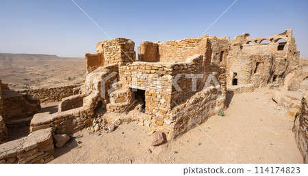 Ksar Beni Barka. One of the largest Ksar in country. Region of Tataouine. Tunisia 114174823