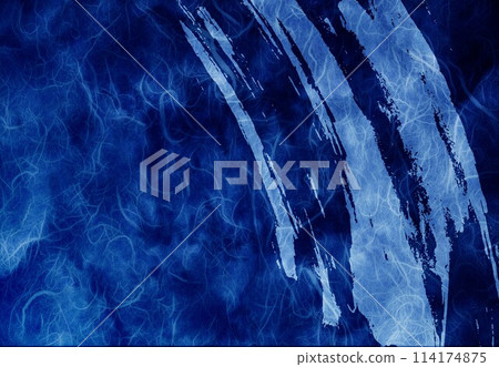 Unryu paper navy blue and brush strokes 114174875