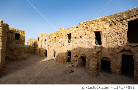 Fortified Berber settlement Gsar al-Dagaghra in Tunisia 114174881