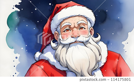 手绘卡通圣诞老人插画素材 114175801
