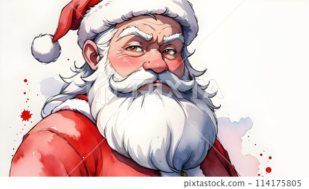 手绘卡通圣诞老人插画素材 114175805