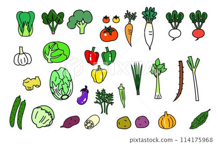 Vegetable illustration set Vegetable illustration set 114175968