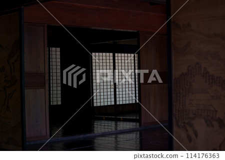 Old Japanese house room 114176363