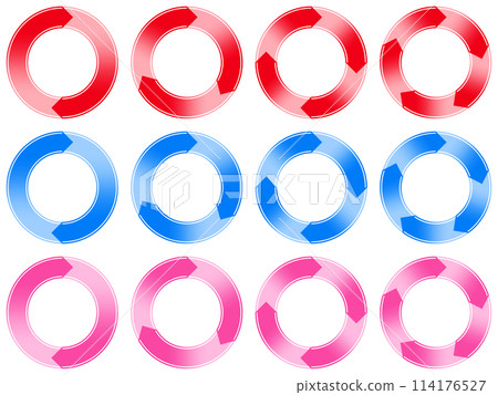 4 types of cycle diagrams, 3-color set① 114176527