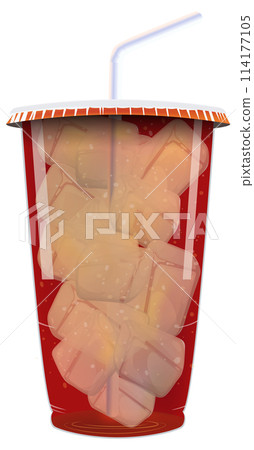 Refreshing Iced Drink in a Cup 114177105