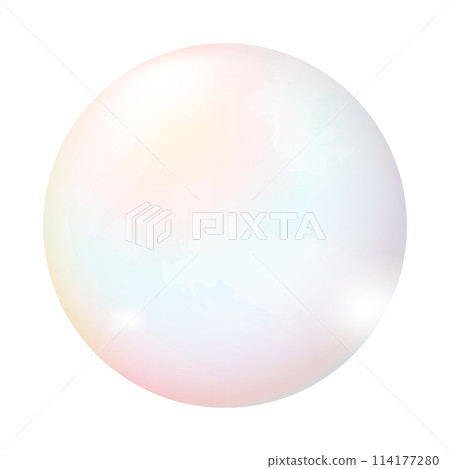 Illustration of a single soap bubble 114177280