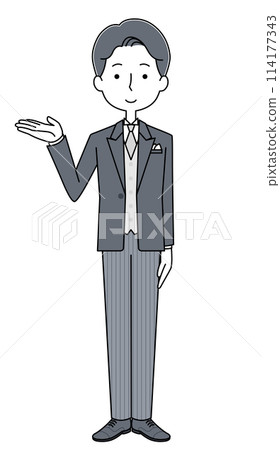 穿導演服的男人插畫 穿導演服的男人插畫 114177343