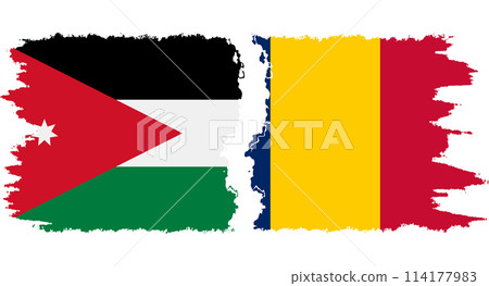 Chad and Jordan grunge flags connection vector 114177983