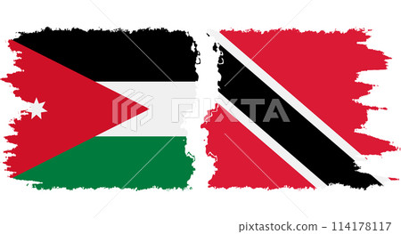Trinidad and Tobago and Jordan grunge flags connection vector Trinidad and Tobago and Jordan grunge flags connection vector 114178117