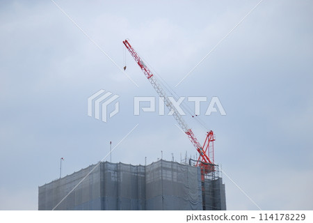 Crane under construction Crane under construction 114178229