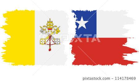 Chile and Vatican grunge flags connection vector 114178469