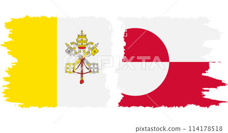 Greenland and Vatican grunge flags connection vector Greenland and Vatican grunge flags connection vector 114178518