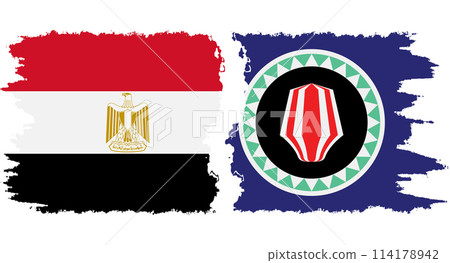Bougainville and Egypt grunge flags connection vector Bougainville and Egypt grunge flags connection vector 114178942