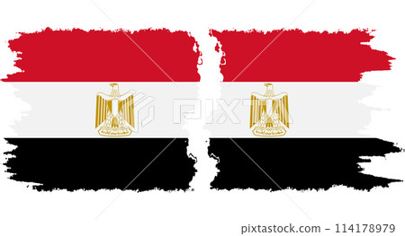 Egypt and Egypt grunge flags connection vector Egypt and Egypt grunge flags connection vector 114178979