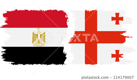 Georgia and Egypt grunge flags connection vector Georgia and Egypt grunge flags connection vector 114179007