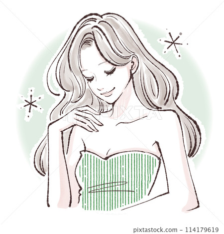 婦女和女孩插畫素材 114179619