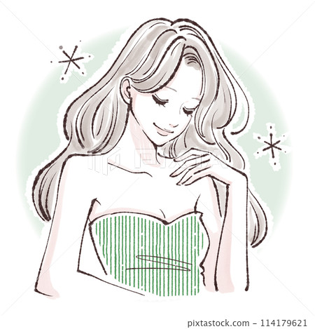 婦女和女孩插畫素材 114179621