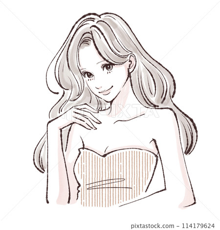 婦女和女孩插畫素材 婦女和女孩插畫素材 114179624