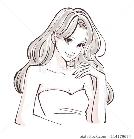 Illustration material of women and girls Illustration material of women and girls 114179654