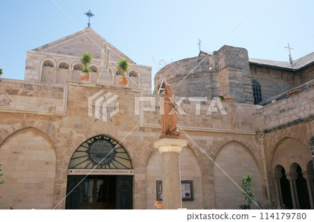 Cloister Garden of St. Catherine's Church, Bethlehem, Israel 114179780