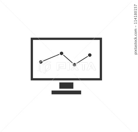 Monitoring icon flat Monitoring icon flat 114180157