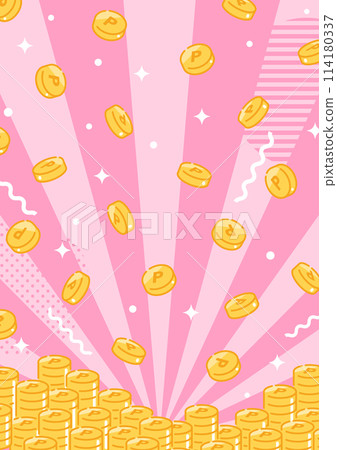 Background vector image of many point coins:... - Stock Illustration ...