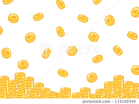Many point coins background vector image: Horizontal Many point coins background vector image: Horizontal 114180340
