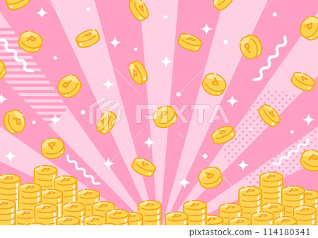 Many point coins background vector image: Horizontal Many point coins background vector image: Horizontal 114180341