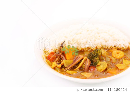 海鮮咖哩湯咖哩明亮的背景 海鮮咖哩湯咖哩明亮的背景 114180424
