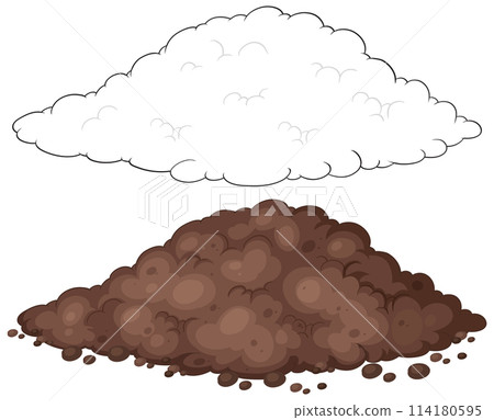 Cloud of Bats Above Dirt Mound Cloud of Bats Above Dirt Mound 114180595