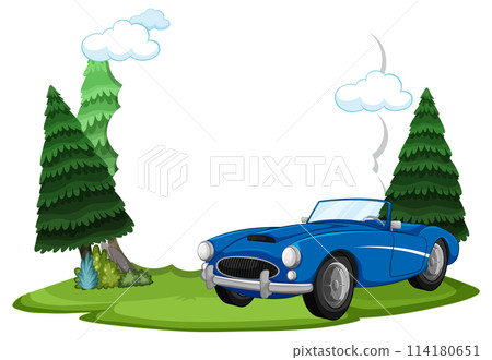Vintage Car Parked in a Forest 114180651
